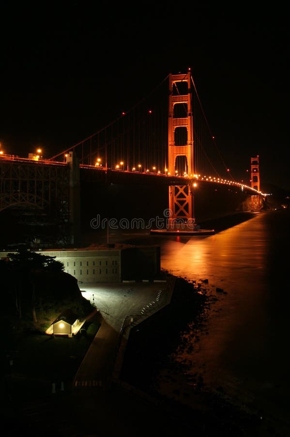 Golden Gate Fort Point Night