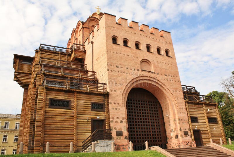 Golden Gate in Kiev with battle tower