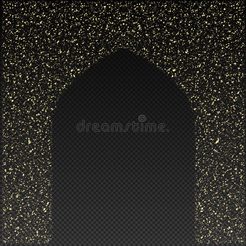 Golden Gate van de Moskee op een transparante Vector als achtergrond royalty-vrije illustratie Golden Gate van de Moskee op een transparante Vector als achtergrond royalty-vrije illustratie