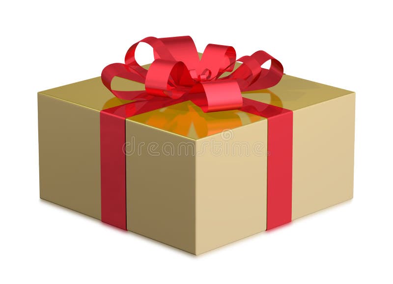 Golden gift box