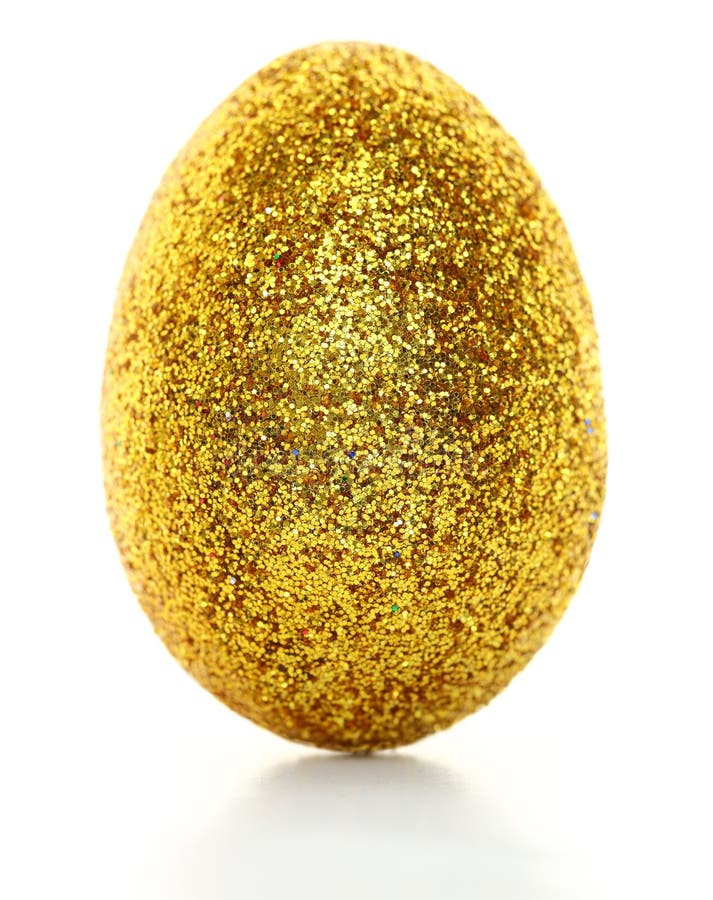 Golden glitter egg stock image. Image of april, gold 42821265