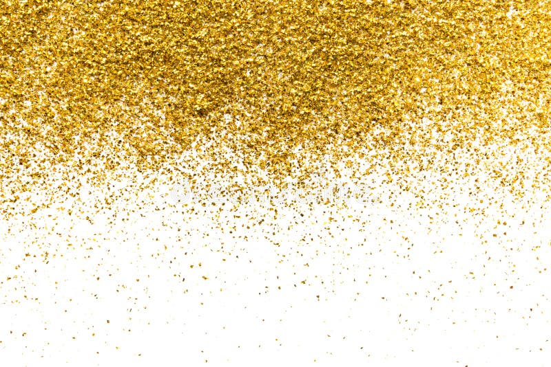 Golden Glitter in the Form of a Gradient on a White Background ...