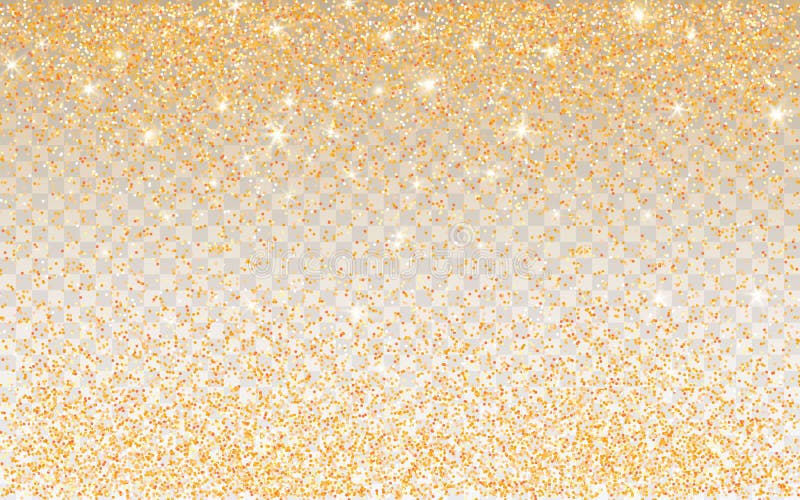 Golden Glitter Sparkle on a Transparent Background. Gold Vibrant Background  with Twinkle Lights Stock Vector - Illustration of background, luxury:  142608405