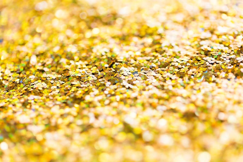 Golden Glitter or Yellow Sequins Background Stock Photo Image of