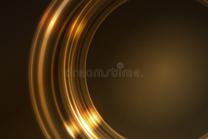 Golden glowing frame of round ring segments royalty free illustration Golden glowing frame of round ring segments royalty free illustration