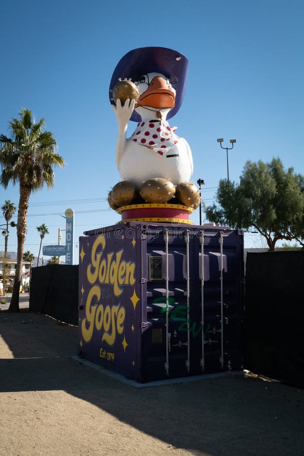 Golden Goose Statue on Fremont Street, Las Vegas, Nevada. Editorial ...