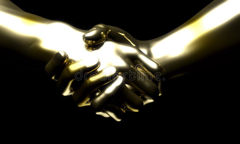 Gold Business Handshake Emoji Isolated On Stock Illustration 1648905664