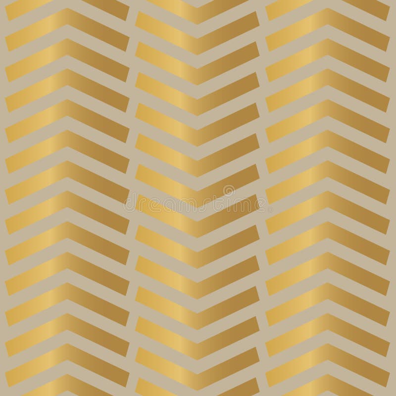 Golden Herringbone Stripes Pattern Stock Vector Illustration of