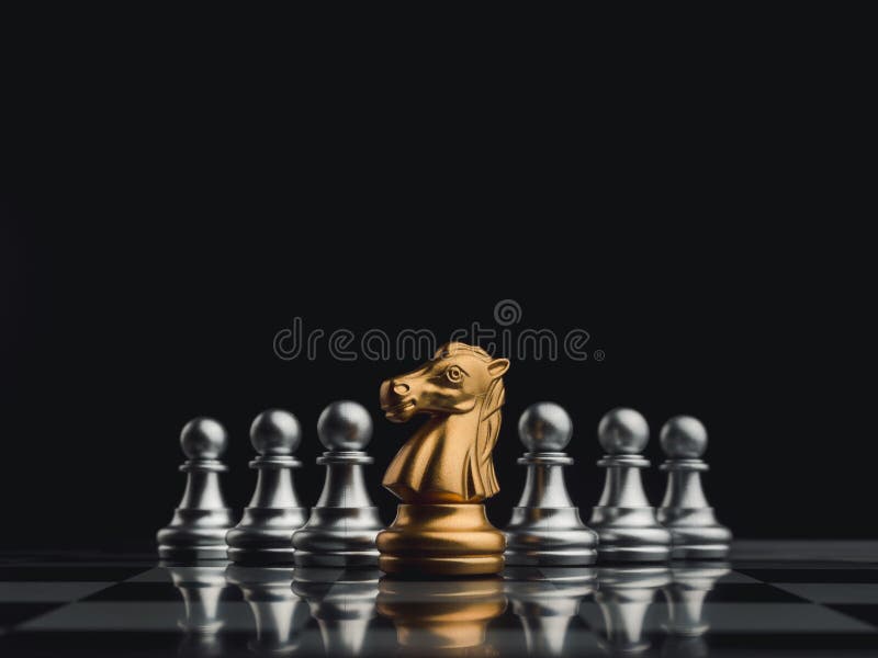 A Little Silver Pawn Chess Piece Standing with the Win Near a Fallen ...