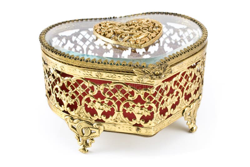 Golden jewelry box stock photo. Image of casket, bounty 26400198