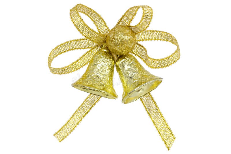 Golden jingle bell royalty free stock photo Golden jingle bell royalty free stock photo