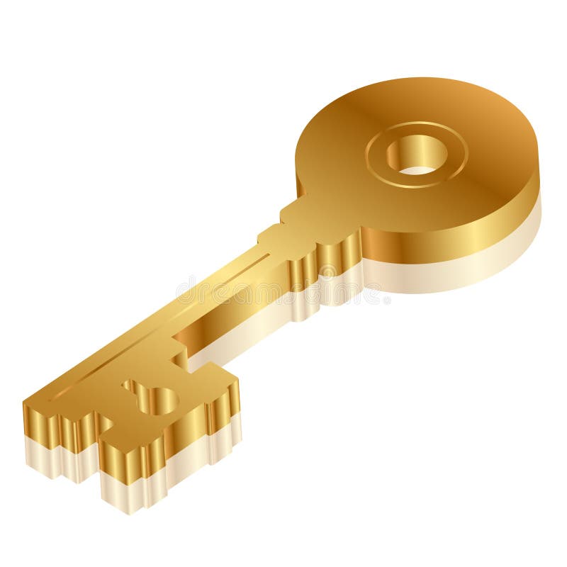 Golden key royalty free illustration Golden key royalty free illustration