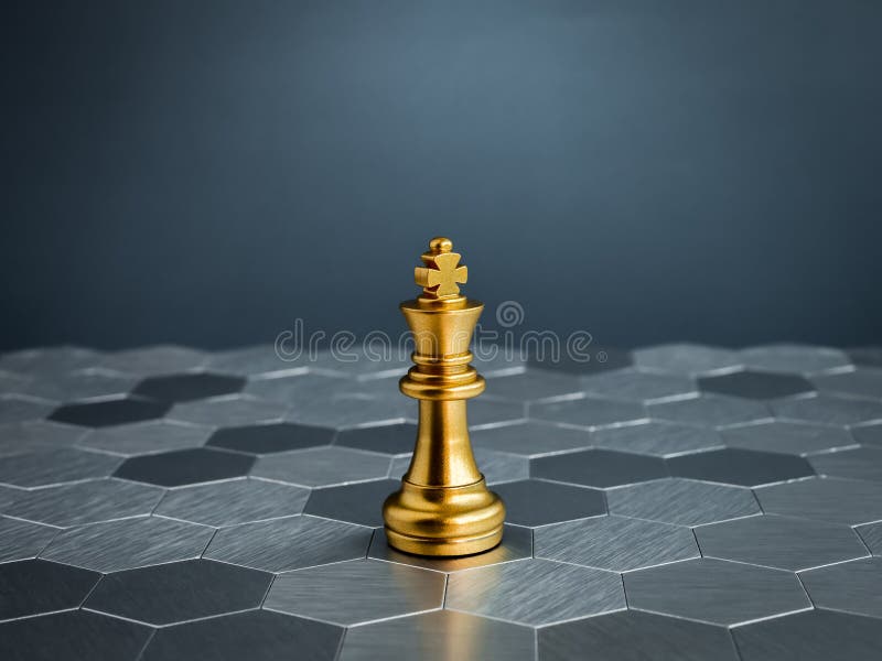 Premium Photo  Golden king chess standing in front of other chess