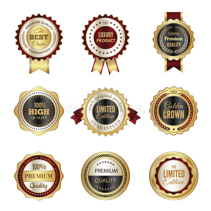 Best choice gold sign round label Royalty Free Vector Image