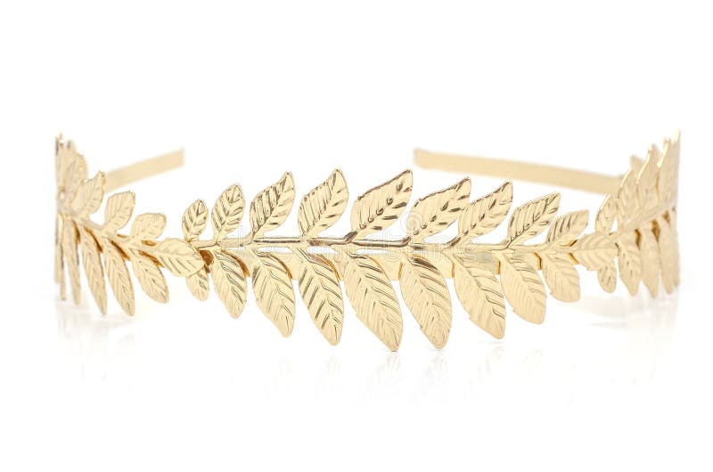 Golden Laurel Wreath, Headband Isolated on White Stock Photo Image of wreath, fashion 220866626