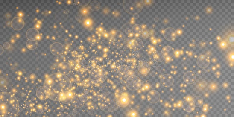 Gold Glitter Confetti Clipart Overlay Borders, PNG