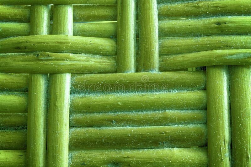 Golden lime painted Wooden wicker texture of basketwork for background use