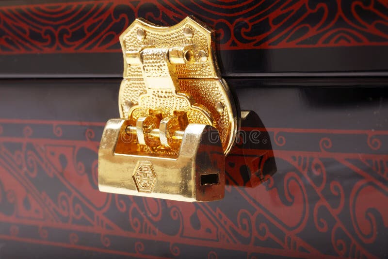 Golden lock royalty free stock photography