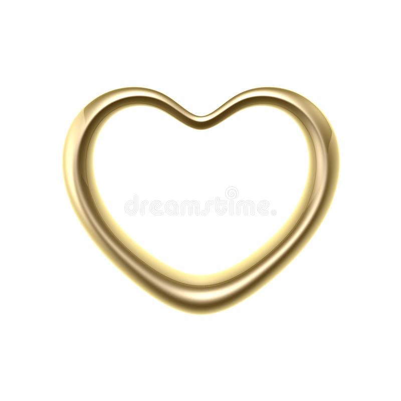 Golden love heart ring