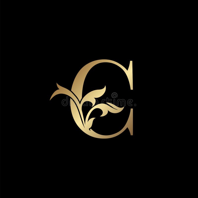 Golden Luxury Letter C Initial Logo Icon Template Design. Monogram ...