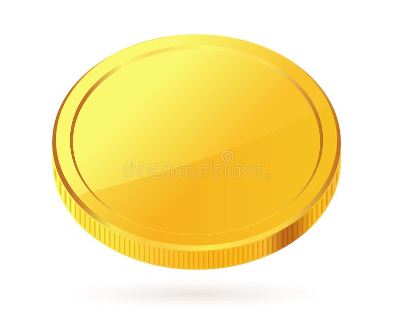 Golden Money. 3d Gold Coin. Vector Illustration Stock Vector ...