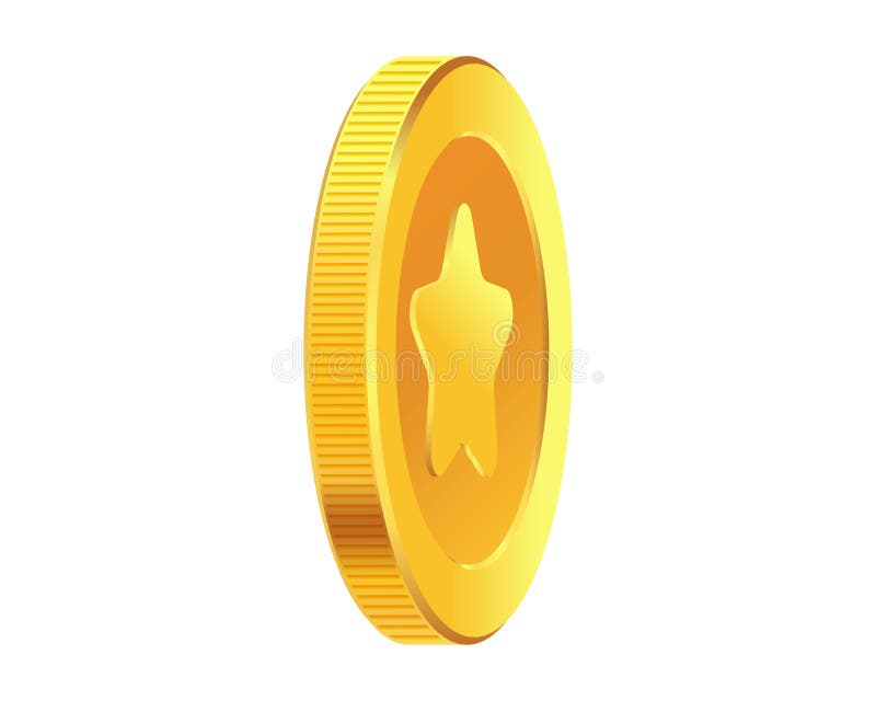 Golden Money. Rotating Gold Coin. Stock Vector - Illustration of play ...