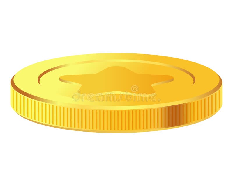 Golden Money. Rotating Gold Coin. Stock Vector - Illustration of ...