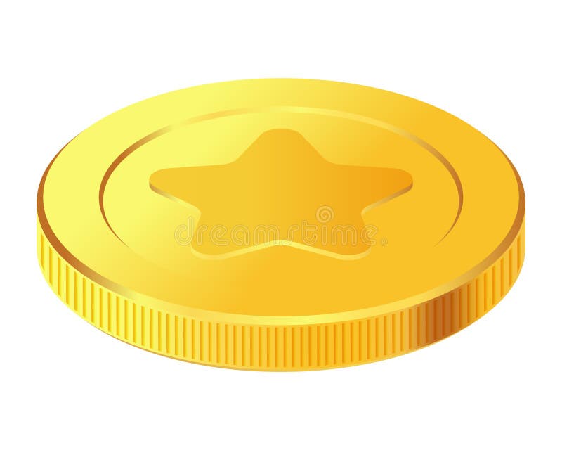 Golden Money. Rotating Gold Coin. Stock Vector - Illustration of bank ...