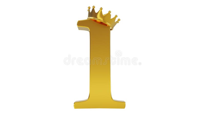 Gold Number One Sign Isolated On Stock Illustration 53637034