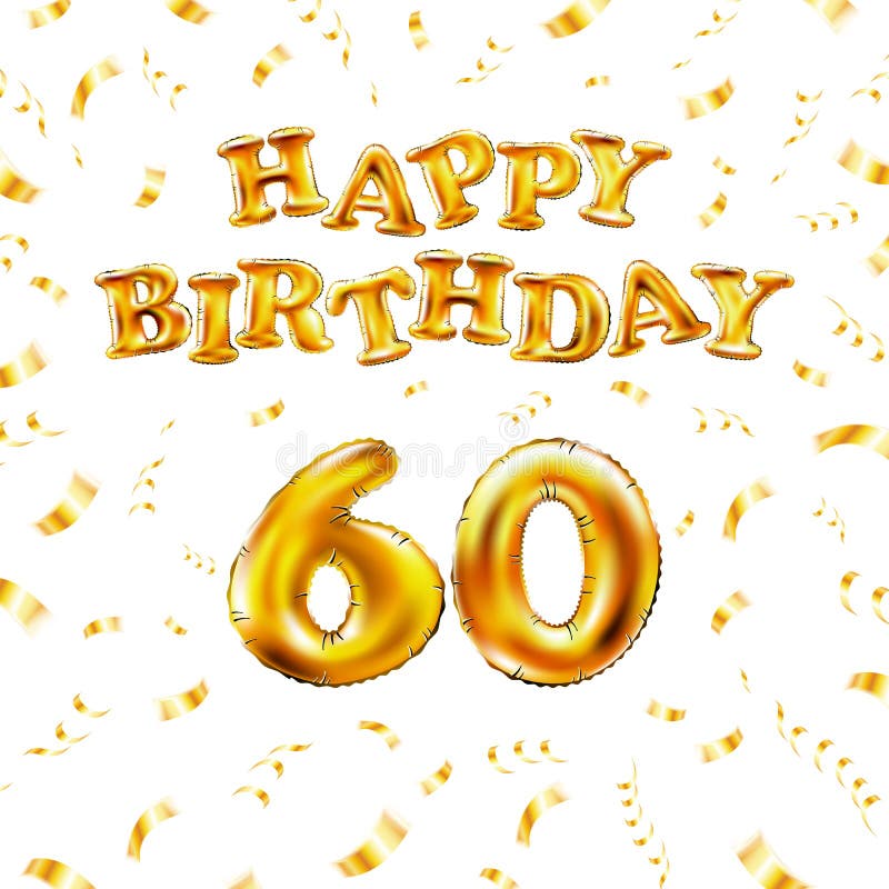 Metallic Gold 60th Birthday Background Stock Illustrations – 48 ...