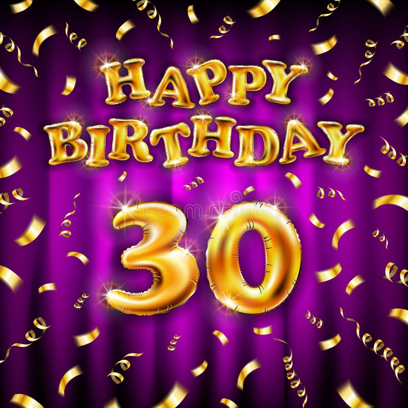 Happy Thirtieth Birthday Party Celebration 3d Illustration Stock ...