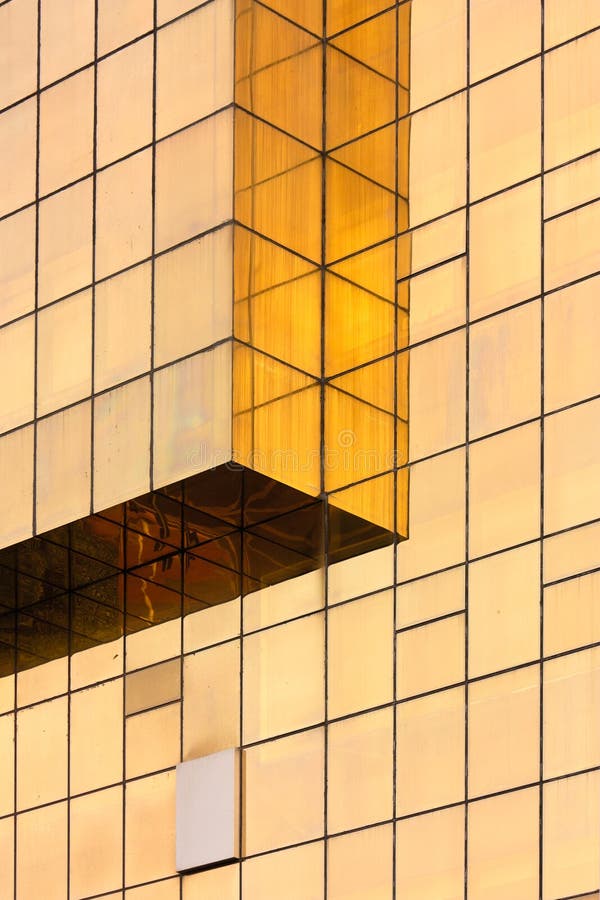 Golden Office building glass wall