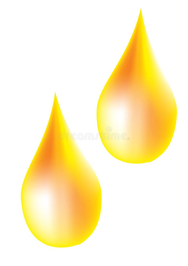 Golden Oil Drop - Vector