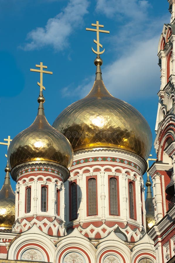 Golden Onion Domes stock image. Image of religion, christianity 22575509