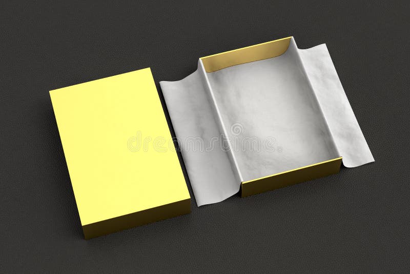 Download Gift Box Mockup With Unfolded Wrapping Paper Stock ...