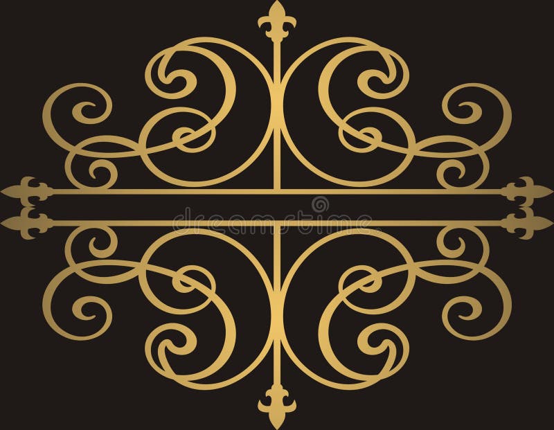 Wooden Background Golden Ornaments Stock Illustrations 499 Wooden