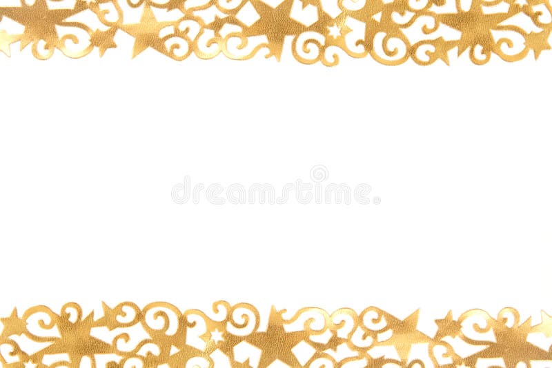 New Years Eve Corner Border Banner Of Glittery Gold Stars Streamers  Decorations And Noisemakers Top View On A Black Background Stock Photo -  Download Image Now - iStock