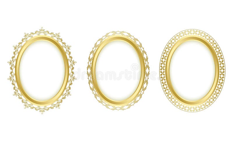 Golden Oval Frame PNG Transparent Images Free Download, Vector Files