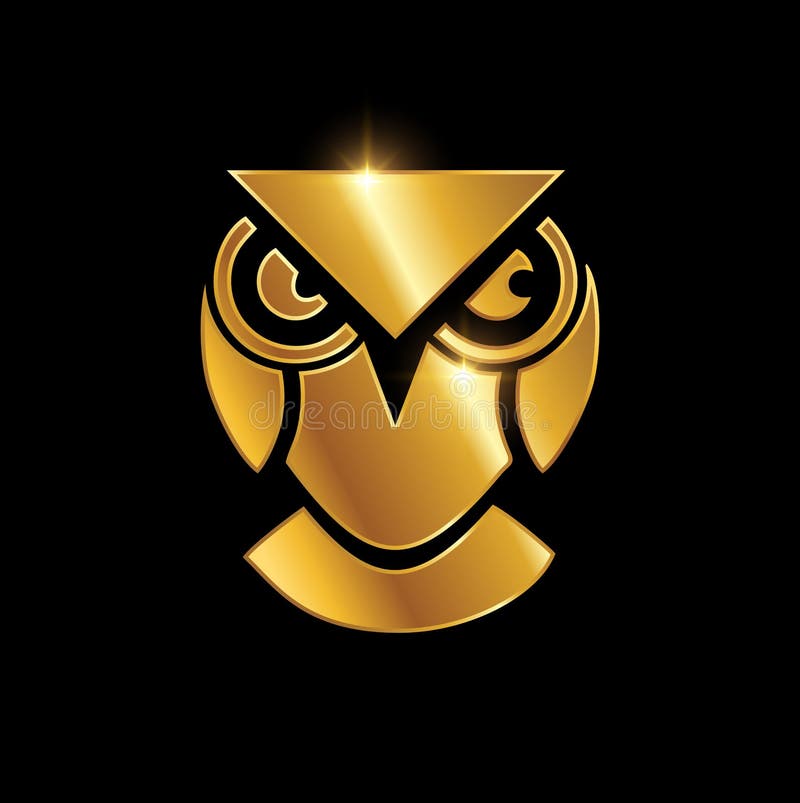 Golden eye symbol sign Royalty Free Vector Image