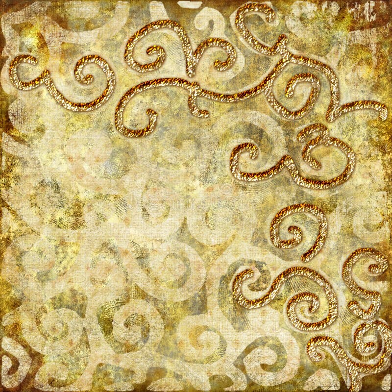 Golden patterns vector illustration