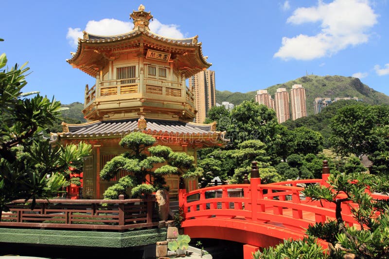 Golden pavilion of Chi Lin Nunnery, Hong Kong