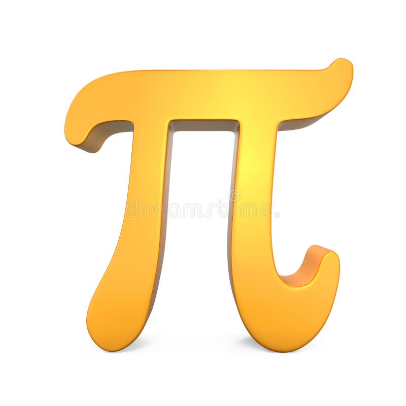 Golden Pi Symbol stock illustration. Illustration of math 81770291