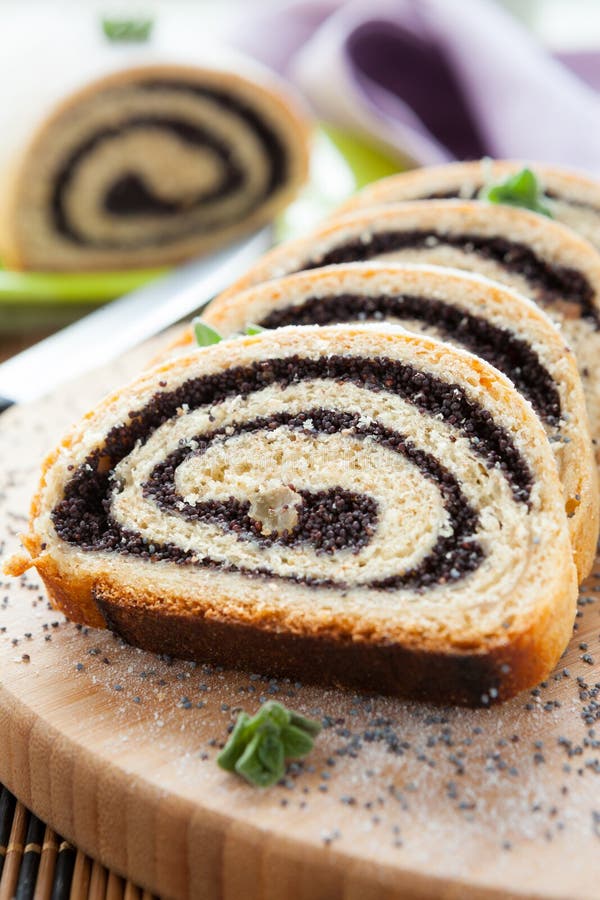 Sliced Beigli Walnut and Poppy Seed Rolls Stock Photo Image of