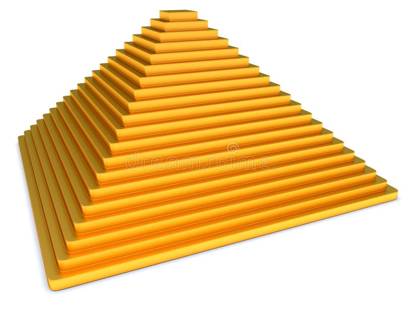 Gold pyramid and euro stock illustration. Illustration of object - 27287281