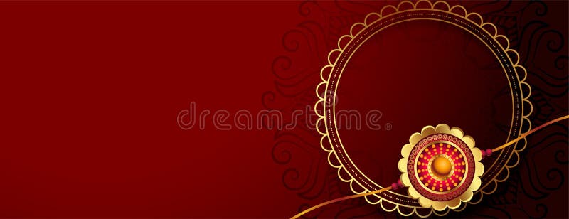 Golden Rakhi Design for Raksha Bandhan Festival Stock Vector - Illustration  of card, rakshabandhan: 190093972