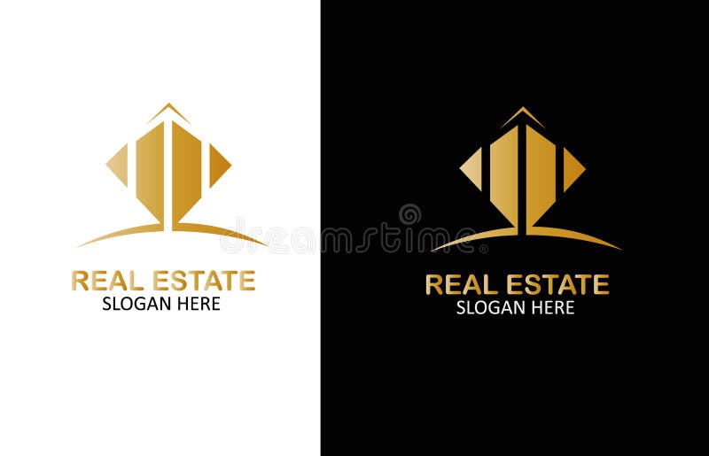 Golden Real Estate Logo Design Vector Stock Vector Illustration of golden, design 178809452
