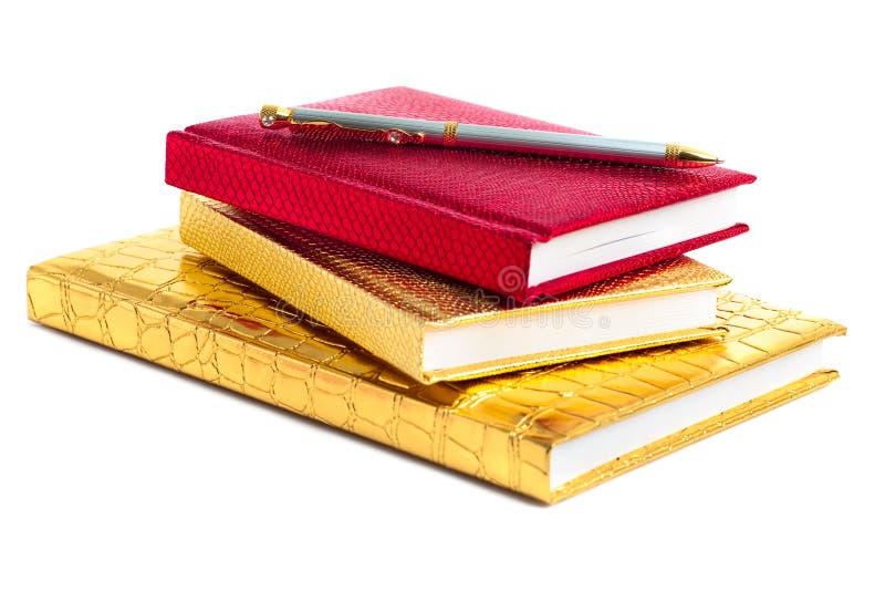 Golden and red notebooks