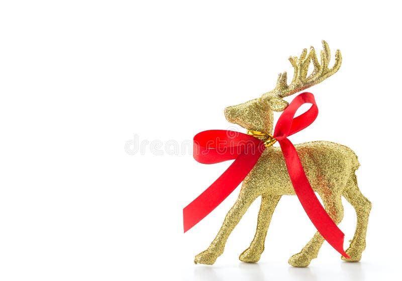 Golden Reindeer for Christmas Stock Image Image of holiday, bright