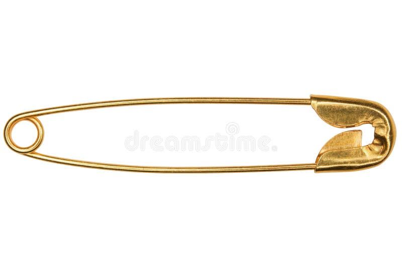 Golden safety pin