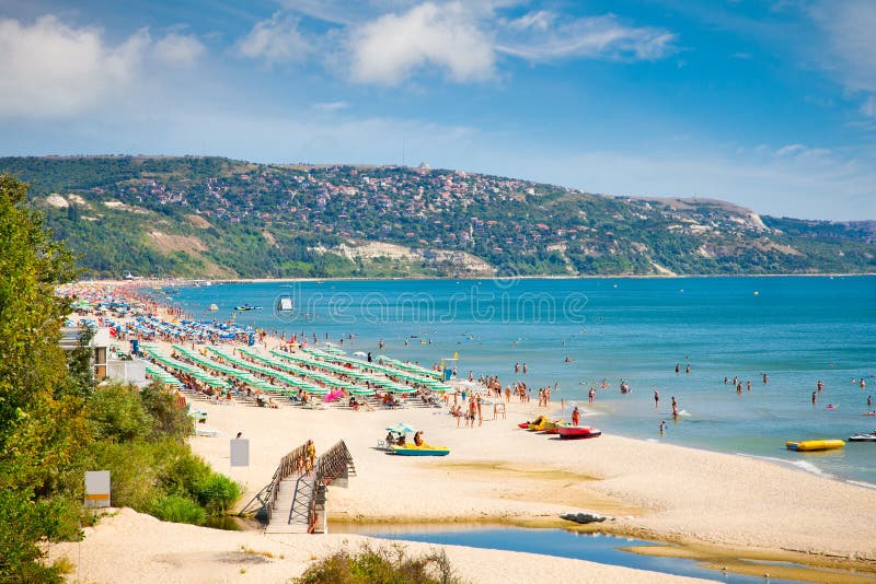 Golden Sands Beach in Bulgaria. Stock Image - Image of resort, europe ...